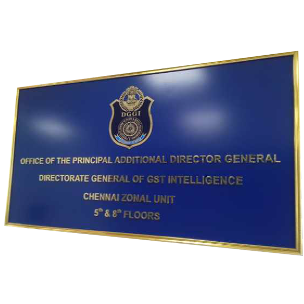 Brass Lettering at Indoor Office