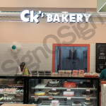 Acrylic Sign Boards in Bakery